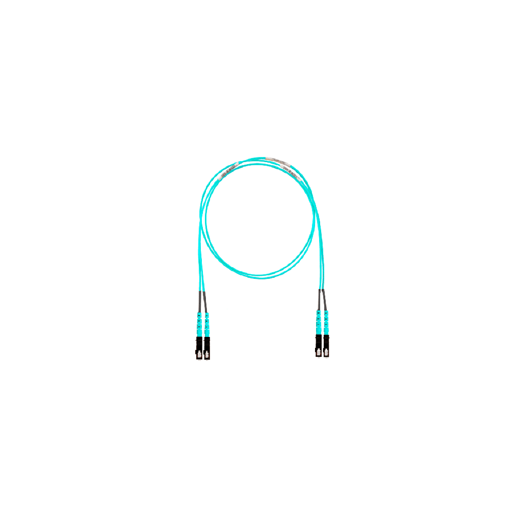 Jumper de Fibra Óptica Multimodo 50/125 OM4, SC-SC Duplex, OFNR (Riser), Color Aqua, 3 Metros