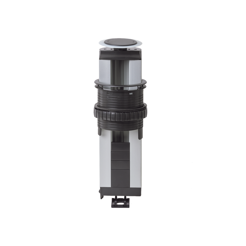 [SM-TORR5M-AUT] Teleblock Simon K45 para Voz, Datos, Multimedia o Contactos Eléctricos / Capacidad para 5 Módulos K45 / Apertura Automática con Tapa Abatible / Instalación en Mobiliario de Oficina o Comercial / (KTLE205CY)