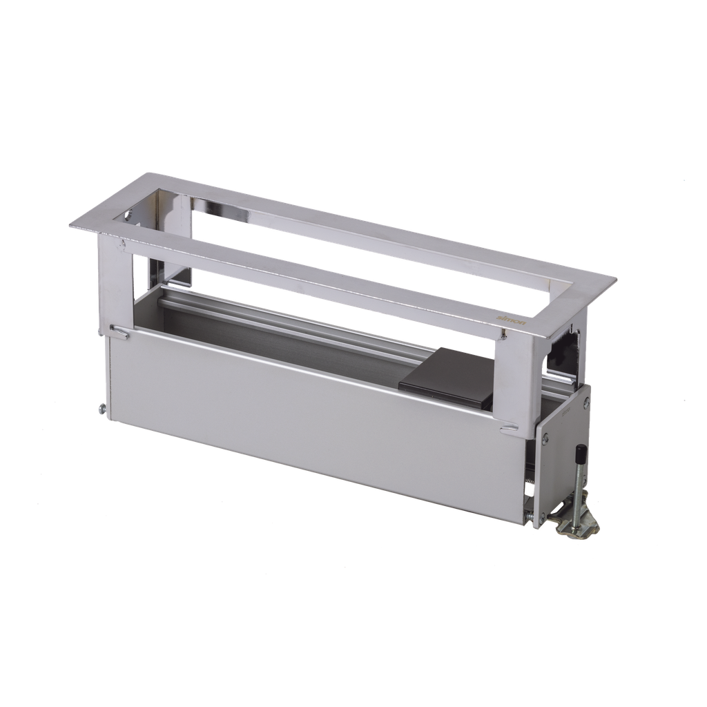 [SM-CEP-4M] Caja Para Instalación en Escritorio para Voz, Datos o Contactos Eléctricos / Capacidad para 4 Módulos / Salida de Cables Posterior / Los Módulos se Adquieren Aparte / (KFC134/14CY)