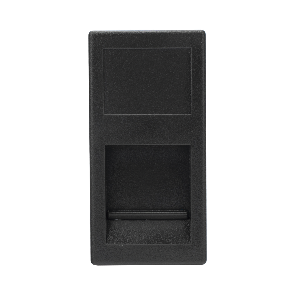 [SM-1/2-KEY-G] Medio Módulo Color Grafito con 1 Espacio para Jack Keystone con Guardapolvo para las cajas de escritorio Ofiblock y Teleblock / (K76/14)