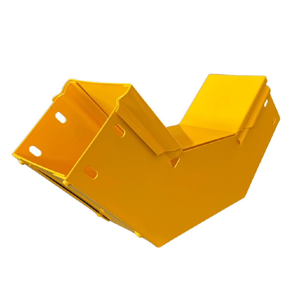 [CHFBVI904X4R8EPK] CHFIBER CURVA VERTICAL INTERIOR A 90° DE ALUMINIO PERALTE 4 ANCHO 4 RADIO 8 CON RECUBRIMIENTO EN PINTURA EPÓXICA, INCLUYE TAPA , UN PAR DE COPLES Y TORNILLERÍA.