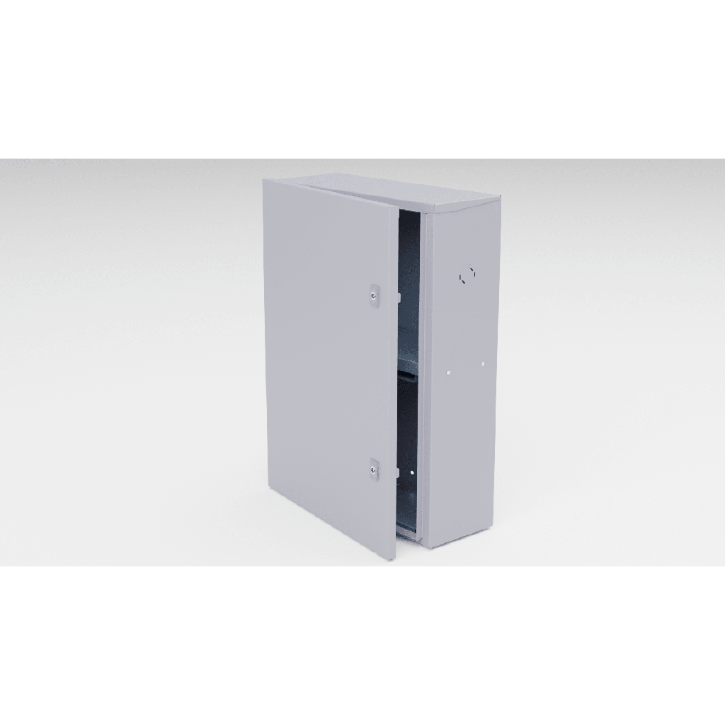 [GBP02] Gabinete para instalación de 2 Baterías , Fabricado en Lámina Galvanizada, Accesorios para poste (No incluidos)