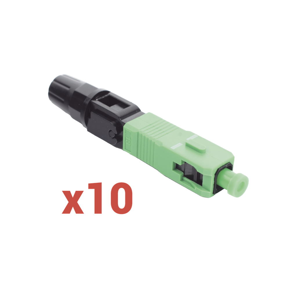 Conector Mecánico de Instalación en Campo, Monomodo FC/APC, Pre-pulido, Re-terminable (Paquete con 10 conectores)