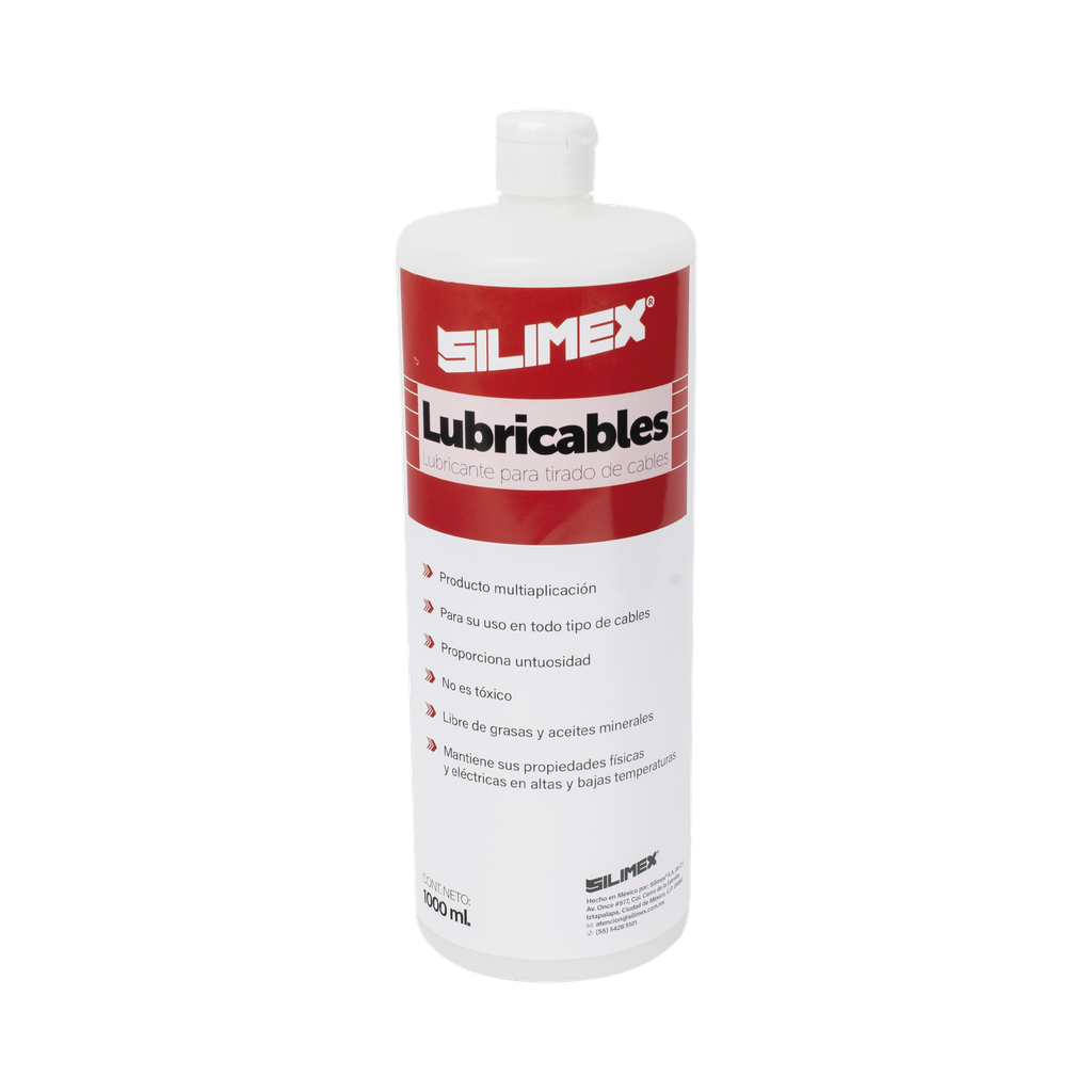 [LUBRICABLES-1LT] Lubricante Dieléctrico de Alta Eficiencia para Jalado de Cables Sin Daños / No es Tóxico y Compatible con Todo Tipo de Cable / Deslizamiento de Cables Seguro, Sin Fricción y Sin Riesgos / Presentación de 1 Litro