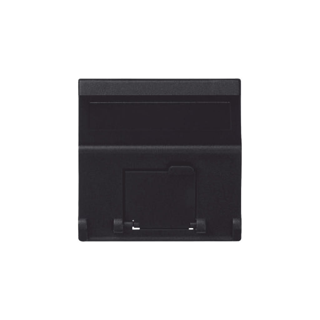 (K80MD64/14) Placa voz y datos inclinada con guardapolvo y adaptador para RJ45 Keystone COLOR GRAFITO