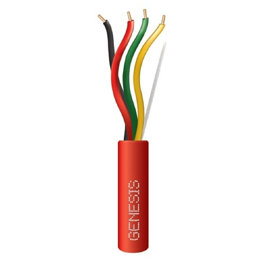 [4307-1104/1000] Bobina de 305 Metros de Alambre / 4 x 18 AWG / Riser / Tipo FPLR-CL3R / Resistente al Fuego / Color Rojo / Para Sistemas Contra Incendio o Sistemas de Evacuación