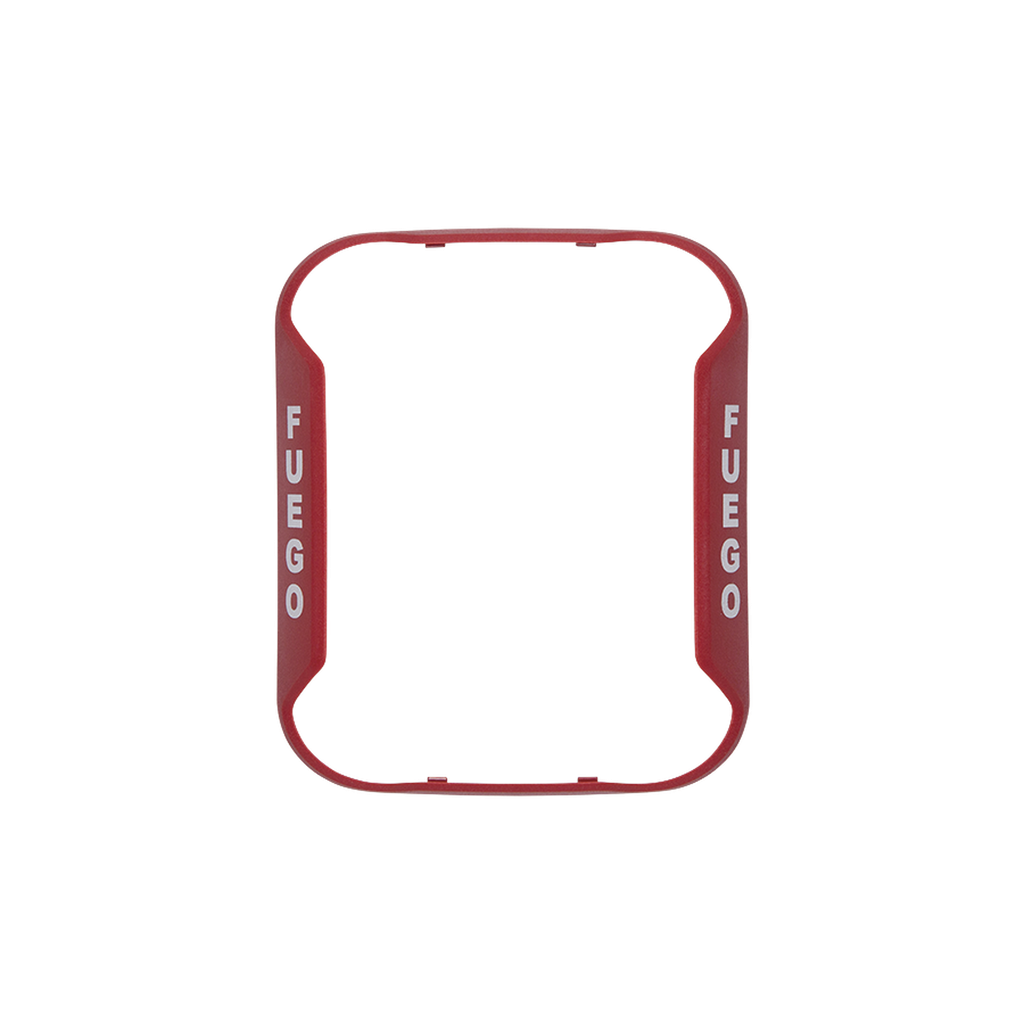 [BZR-SP] Bisel para Sirenas, Estrobos y Sirenas-Estrobos de Montaje en pared / Color Rojo / Texto en Español / Paquete con 5 Piezas