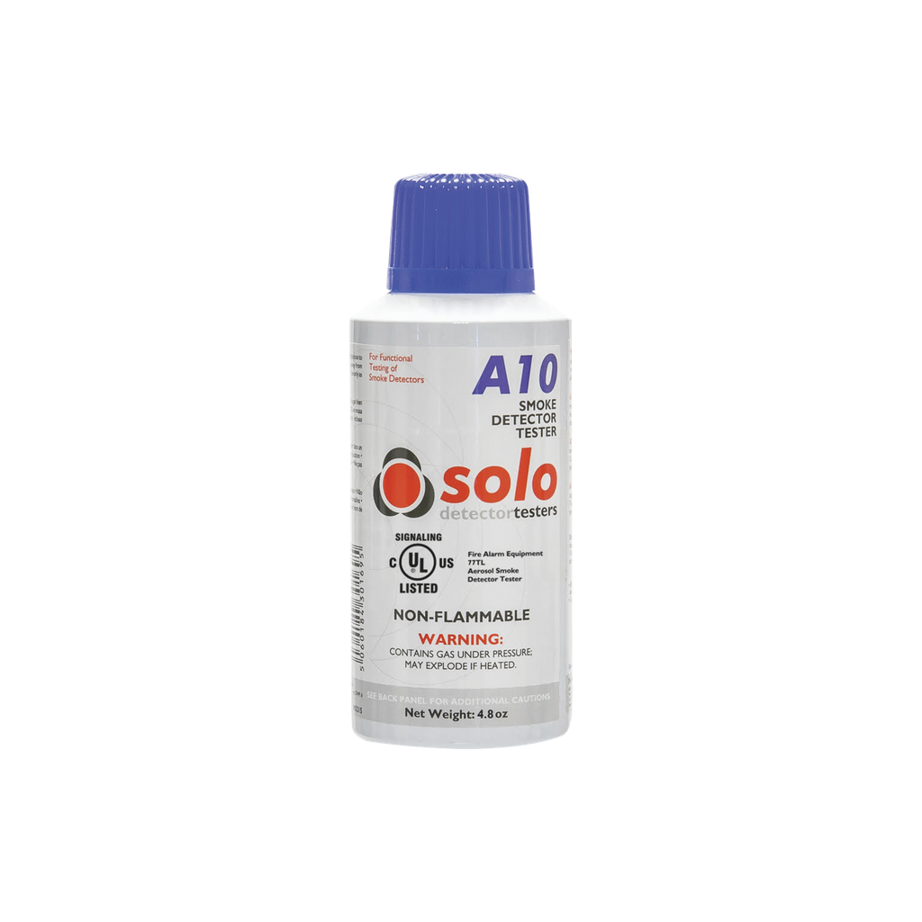 [SOLO-A10] Lata De Humo Sintético En Aerosol Para Prueba De Detectores Puntuales, No Tóxico, No Inflamable, Libre De Silicona, 100%Biodegradable, No Contamina Los Detectores, Uso Manual o En Dispensadores SOLO-330/SOLO-332, Listado UL