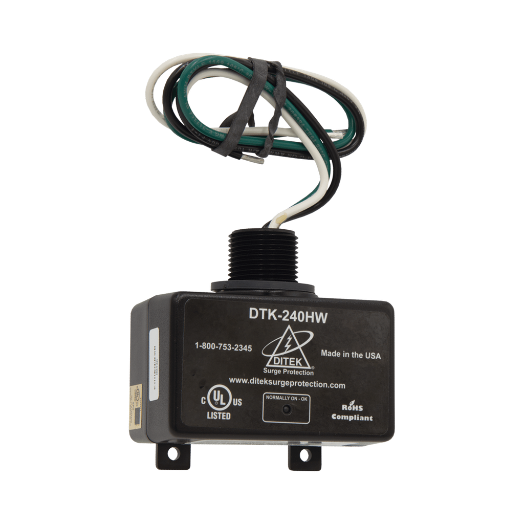 [DTK-240HW] Dispositivo de Protección Contra Sobretensiones de 240 VCA, Para Paneles de Alarma de Incendio, Páneles Eléctricos residenciales, Motores, Sistemas de Bombeo