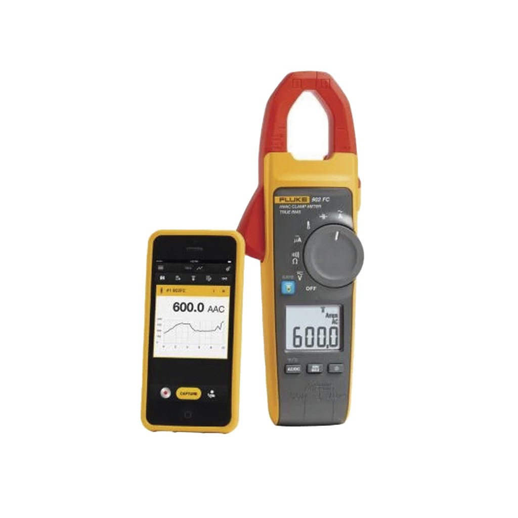[FLUKE-902FC] Amperímetro de Gancho RMS 600A Temp MA Capacitancia FlukeConnect