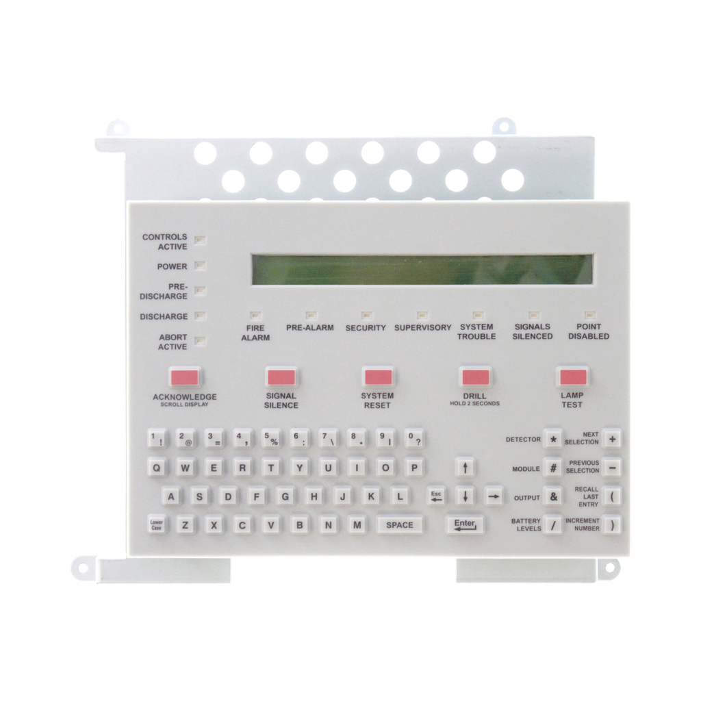 Teclado con Pantalla LCD de 80 Caracteres / para CPU2-640 y NFS-320 de NOTIFIER / Texto en Inglés