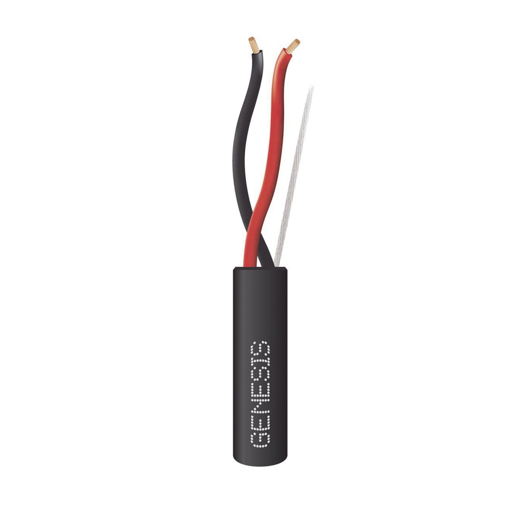 [4153-1008] Carrete de Cable 305 Metros / 2 x 14 AWG tipo FPL / Cable Direct Burial / Color Negro / Para uso en Intemperie / Uso en Aplicaciones en Sistemas de Detección de Incendio y Sistemas de Evacuación