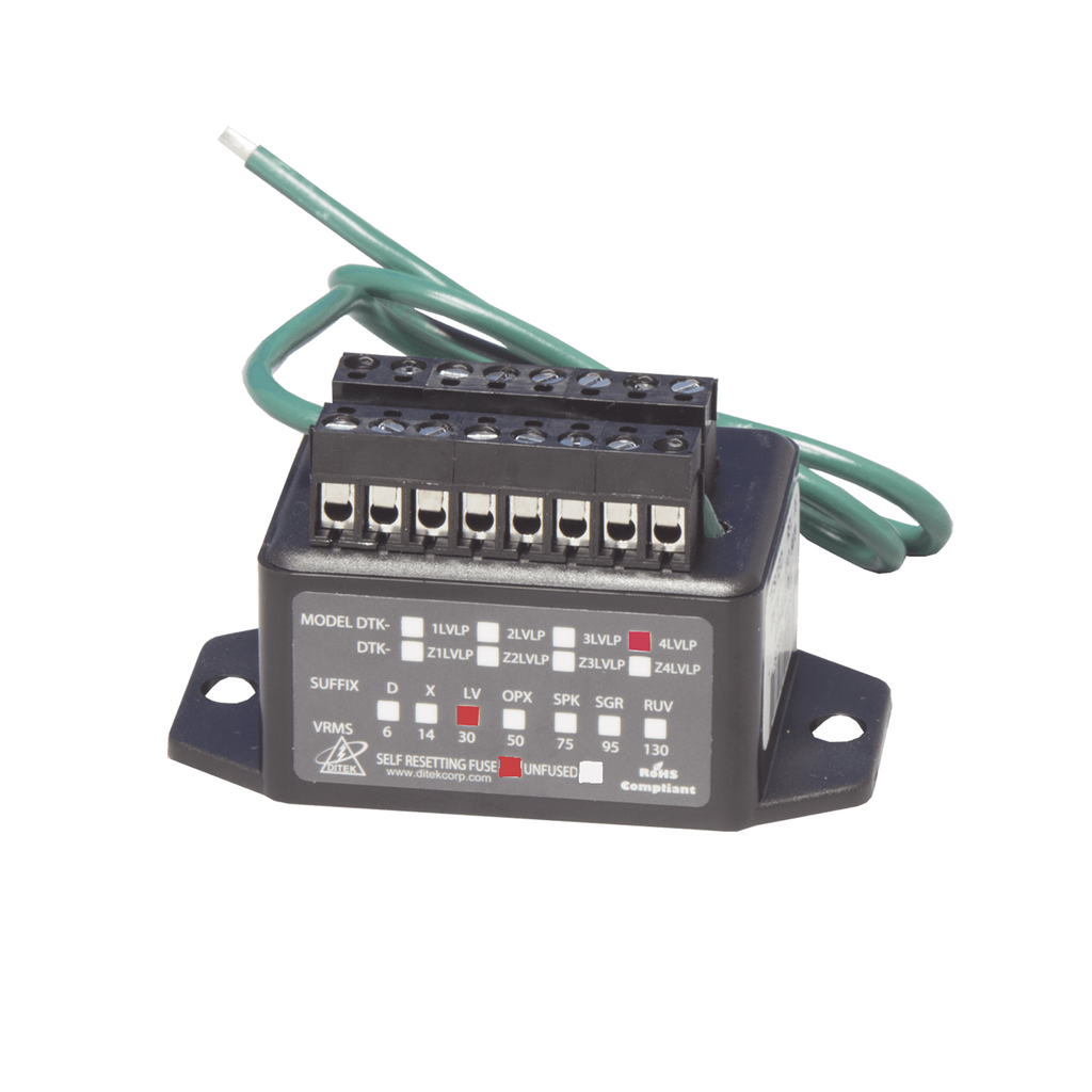 [DTK-4LVLPSCPLV] Protector contra Sobretensiones del Circuito de Datos y Señalización / Lazos NAC, SLC, IDC, PIV, Paneles de Incendio, Alarma, Altavoces y Teléfonos