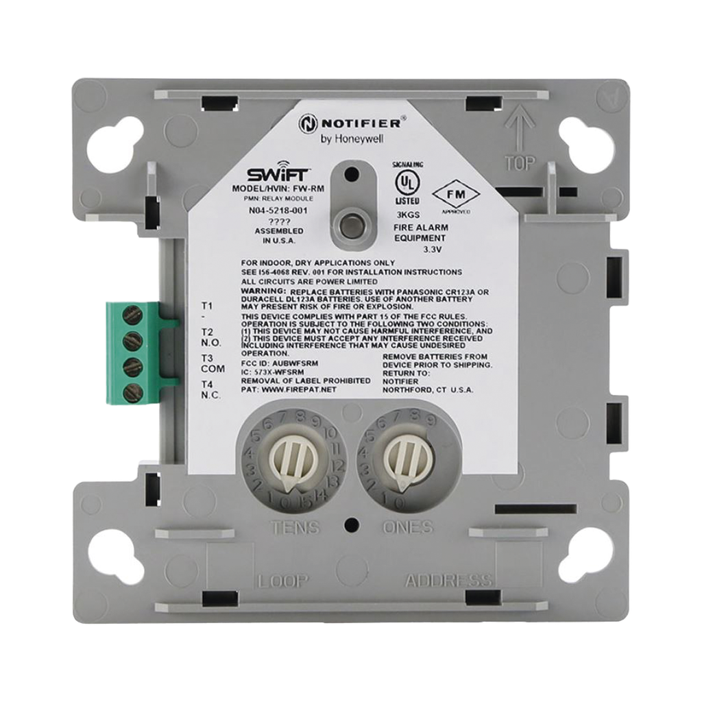 Módulo Relevador Inalámbrico/ Protocolo FlashScan® de NOTIFIER / Incluye Baterías