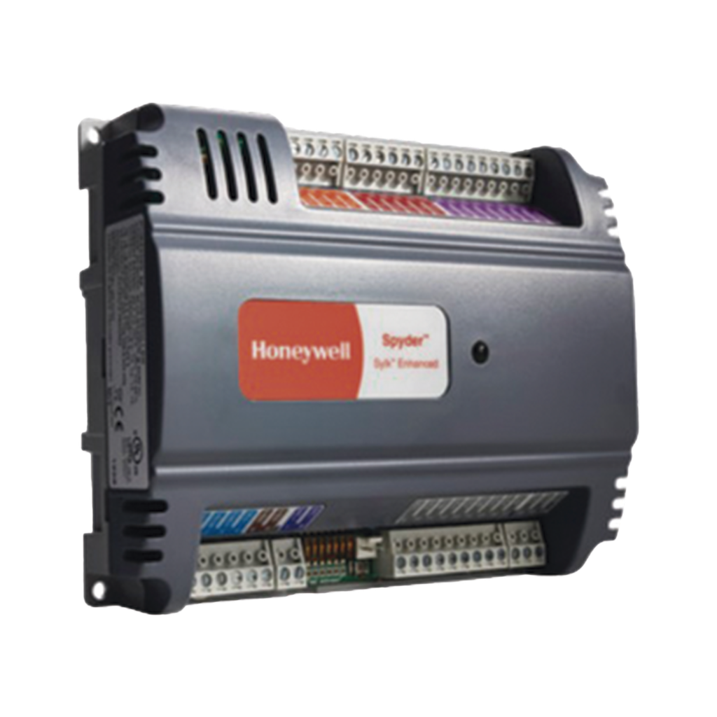 Controlador unitario Spyder, BACnet, 24 Vac. 6UI, 4 DI, 3AO, 8 Relevadores. SYLK.