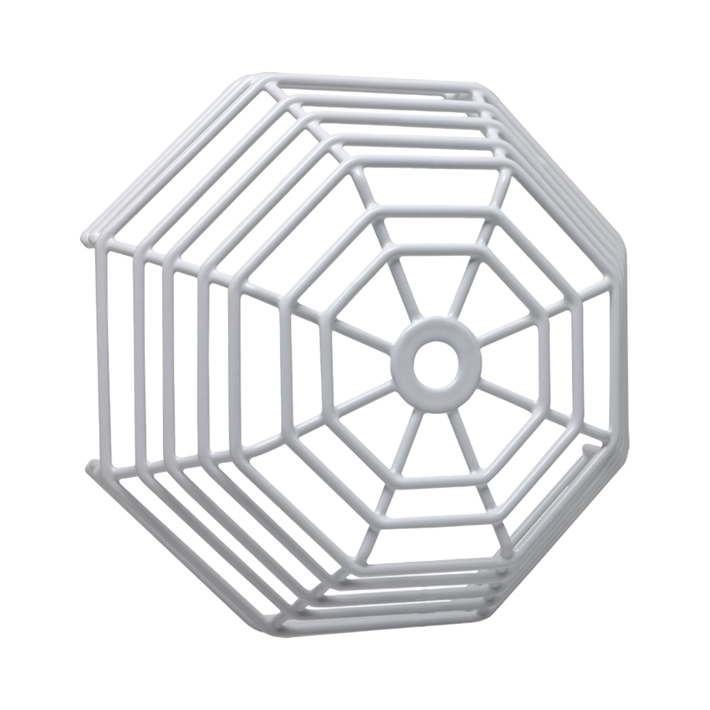 Rejilla de acero Web Stopper® para protección de detectores de humo de vandalismo y accidentes. Bajo perfil, montaje en superficie