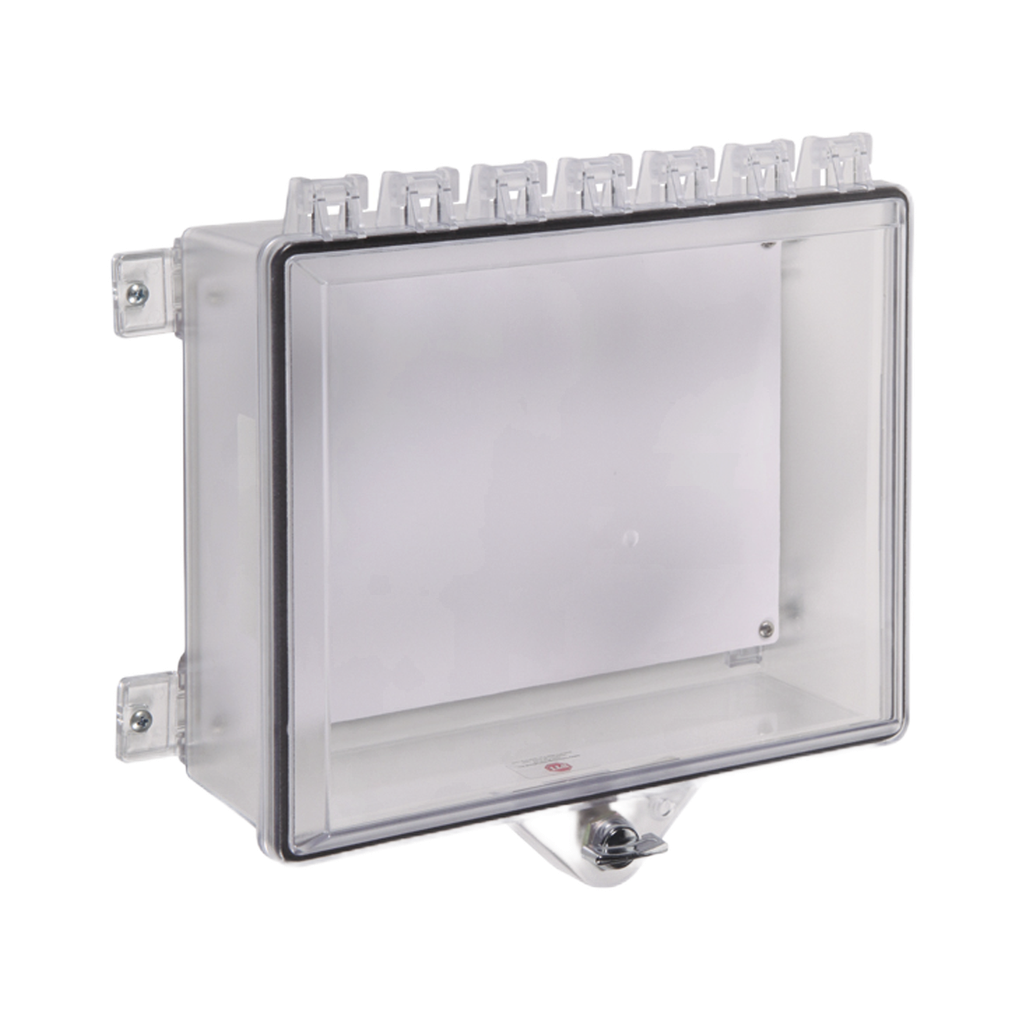 [STI-7521] Gabinete de protección tipo 4X con placa trasera y bloqueo de pulgar - Transparente