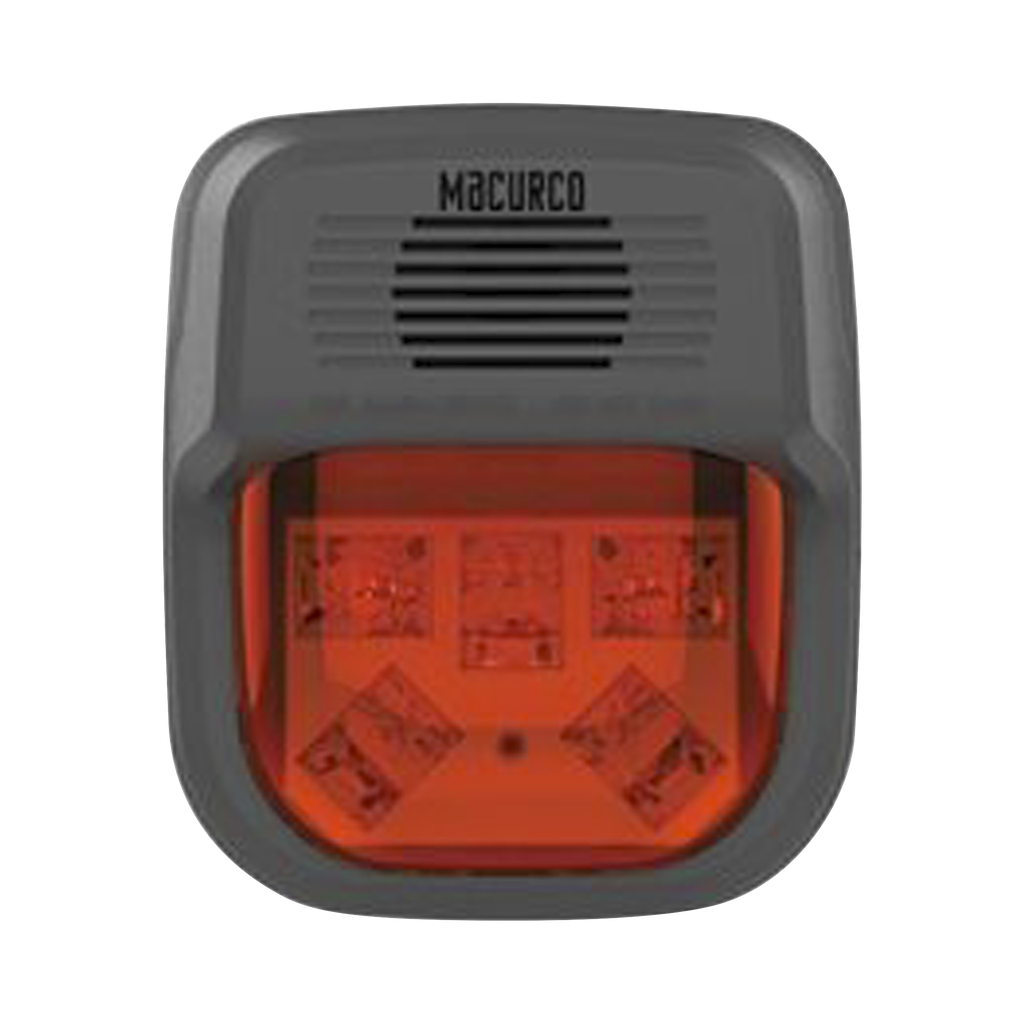 [HS-R-HORN] Sirena Estrobo Rojo Para Paneles y Detectores Macurco