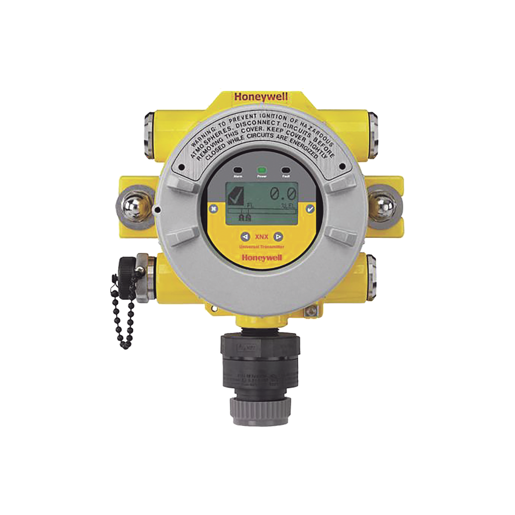 Transmisor Universal XNX, HART® sobre salida 4-20 mA, 3 Relés falla/alarma, ATEX/IECEx, 5 entradas M25, Aluminio Pintado, Configurado Para Searchpoint Optima Plus y Searchline Excel