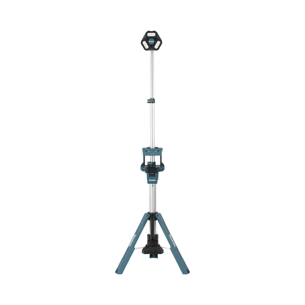 Lampara con Torre para Iluminación Inalambrica con tres Cabezales Multidireccionales , se extiende hasta 2.2 metros, Utiliza batería LXT® Litioâ??Ion de 18V.