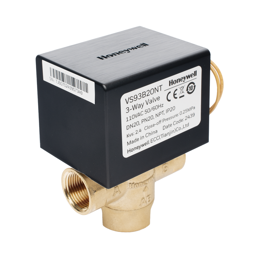 Válvula 1/2 de control eléctrica VS9 para fan coil: DN20: PN20: 3 vías: 110 V CA: conexión NPT