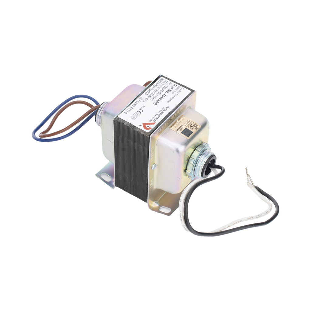 Transformador de corriente 120/240/277/480 VAC a 24 VAC, con fusible. 75VA