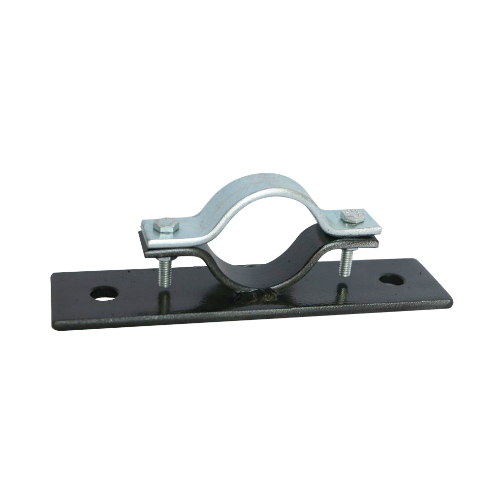 Abrazadera Doble Omega, fabricada en Acero para instalación de mástil de 2 en muros verticales