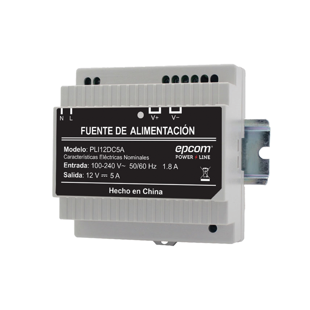 [PLI-12-DC-5A] Fuente Industrial Epcom Power Line 12 Vcc 5Amperes
