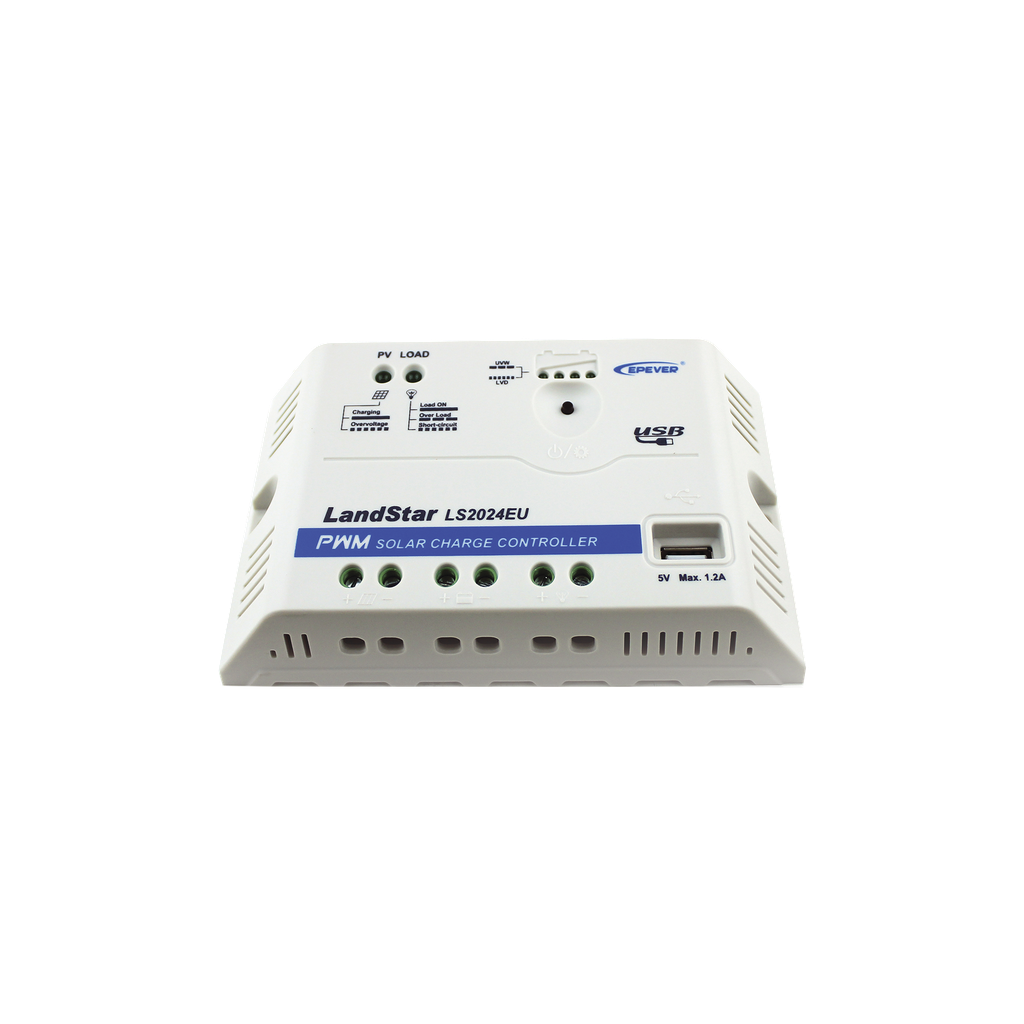 [LS-2024-EU] Controlador Solar PWM 12/24 V 20 A, Salida USB