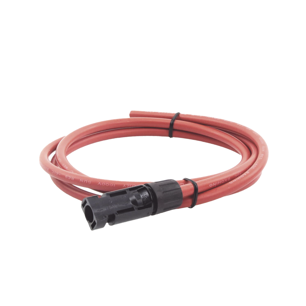[CBL-MC4-1.5R] Cable Fotovoltaico, 1.5 m, Rojo, Calibre 10 AWG con Terminal MC4-M en un Extremo