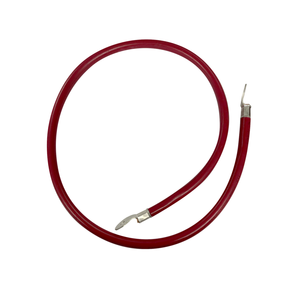 [CBL-AWG2-1R] Cable para Baterías  1 m, Rojo, Calibre 2 AWG con Terminales de Ojo en Ambos Extremos
