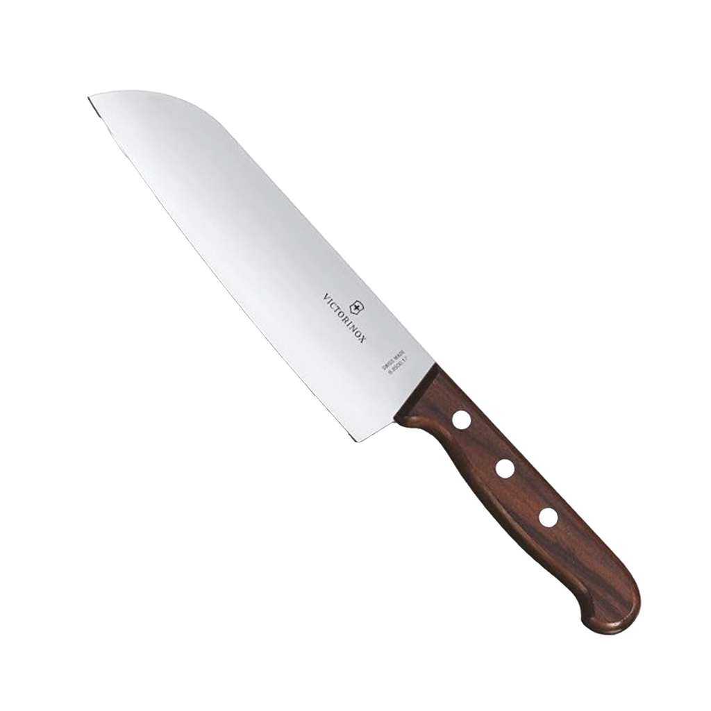 Cuchillo Santoku Wood de 17 cm, Filo con Corte Recto, Estilo Japonés