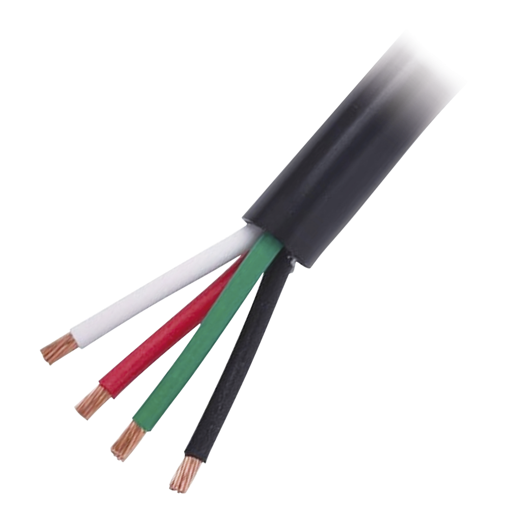 Cable Eléctrico de Uso Rudo 4 Hilos Calibre 16 AWG, Hasta 600 V. Rollo de 100 m.