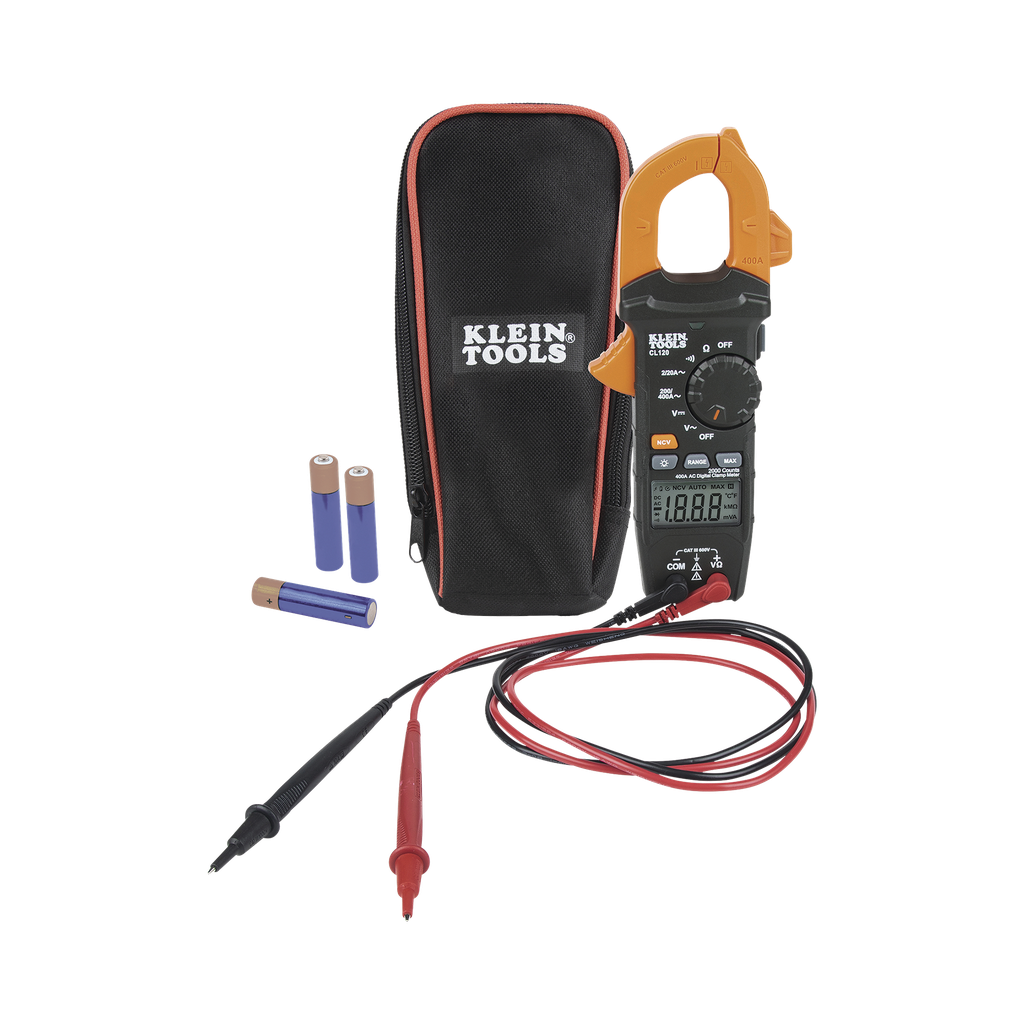 [CL-120] Amperímetro Digital de Gancho de Rango Automático de 400 A CA.