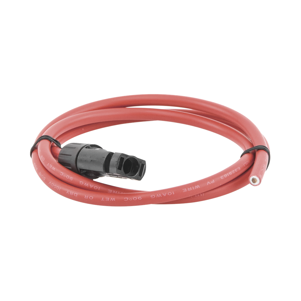 [CBLMC41MRED] Cable Fotovoltaico, 1 m, Rojo, Calibre 10 AWG con Terminal MC4-M en un extremo