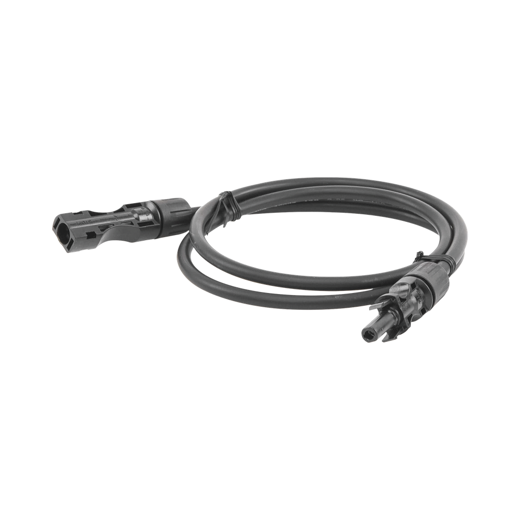 [CBLMC41MBLK] Cable Fotovoltaico 1 m, Negro, Calibre 10 AWG con Terminales MC4 en Ambos Extremos