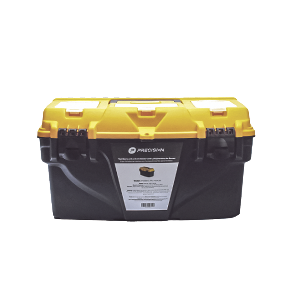 Caja Porta Herramientas 17, 44x26x23 cm Bicolor con Compartimientos para Tornillos.