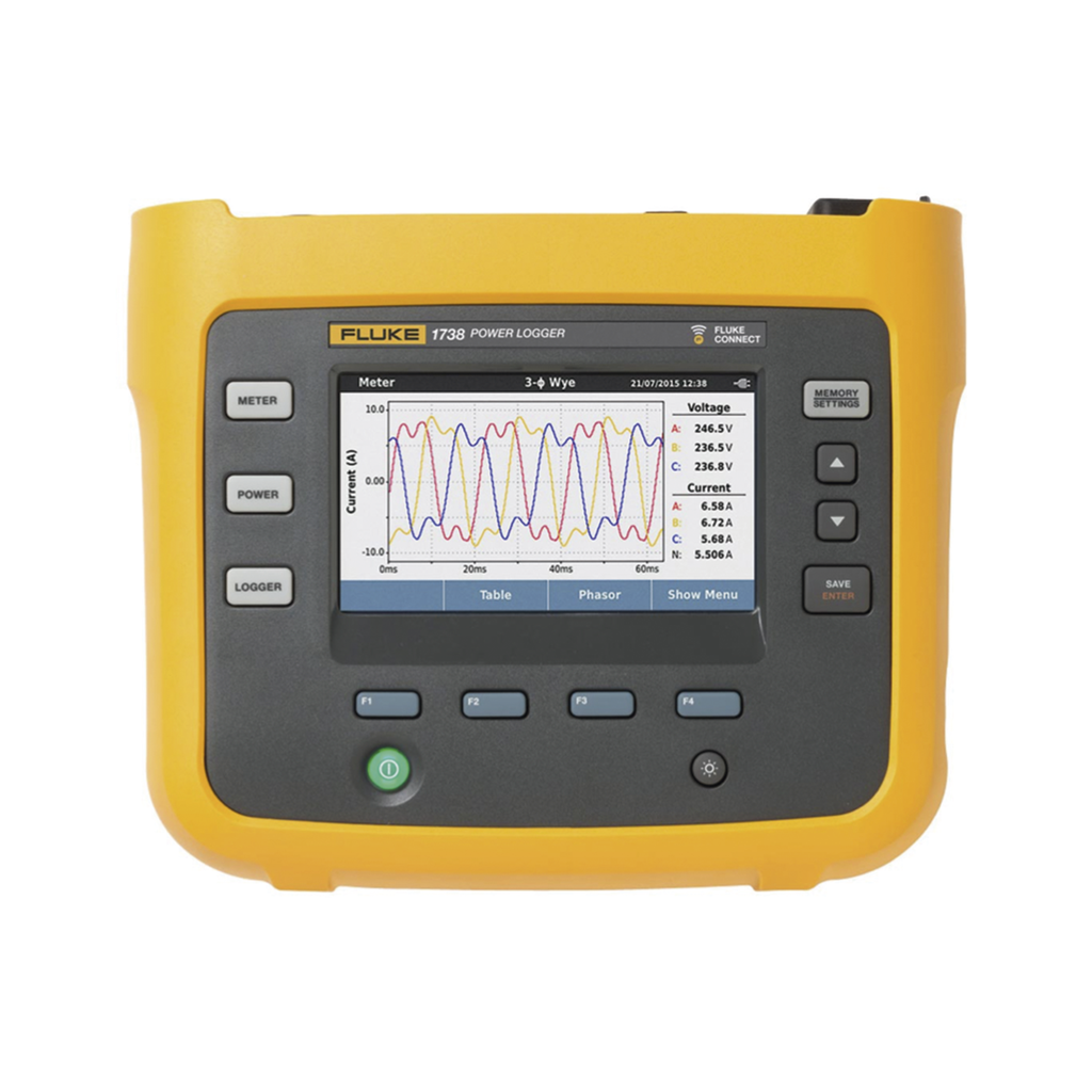 [FLUKE-1738/EUS] Registrador Trifásico de Calidad  Eléctrica, Versión  Avanzada con  WIFI/BLEU