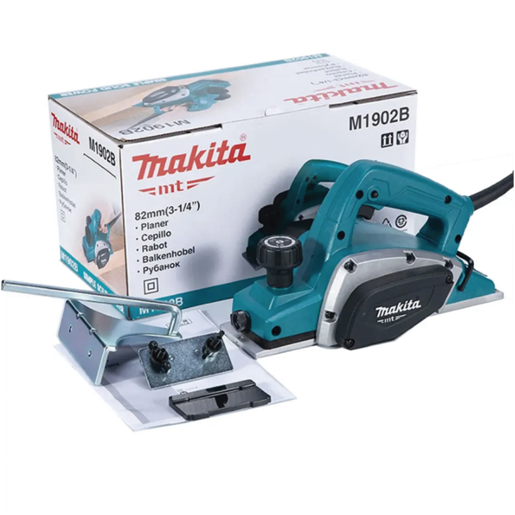 [M1902B] Cepillo de 82 mm (3-1/4IN), 16000 RPM 580W, incluye regla guía y piedra para afilar.