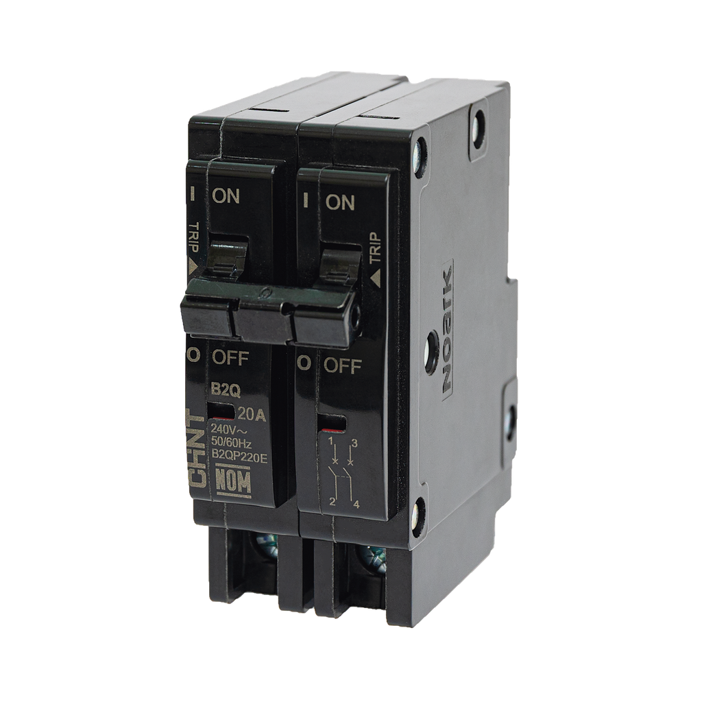 [B2QP215E] Interruptor Termomagnético Enchufable, Serie: B2Q, 2P, 15A, 240V  (SKU:1002278)