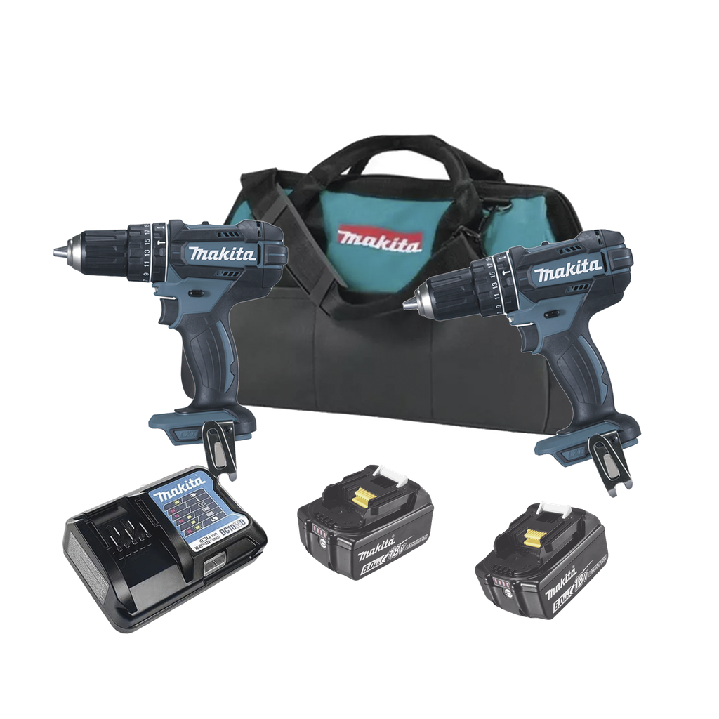[DLX2501S] KIT (DHP482Z Rotom..+ DTW181Z Pistola Impacto)  2 Baterías de 3 AH y Cargador Estuche de Lona18V