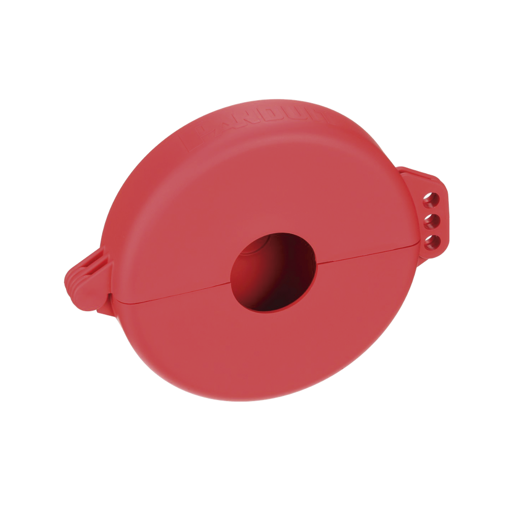 Dispositivo de Bloqueo LOTO para Válvulas de Compuerta, Para Diámetros de 3 a 6.5, Color Rojo
