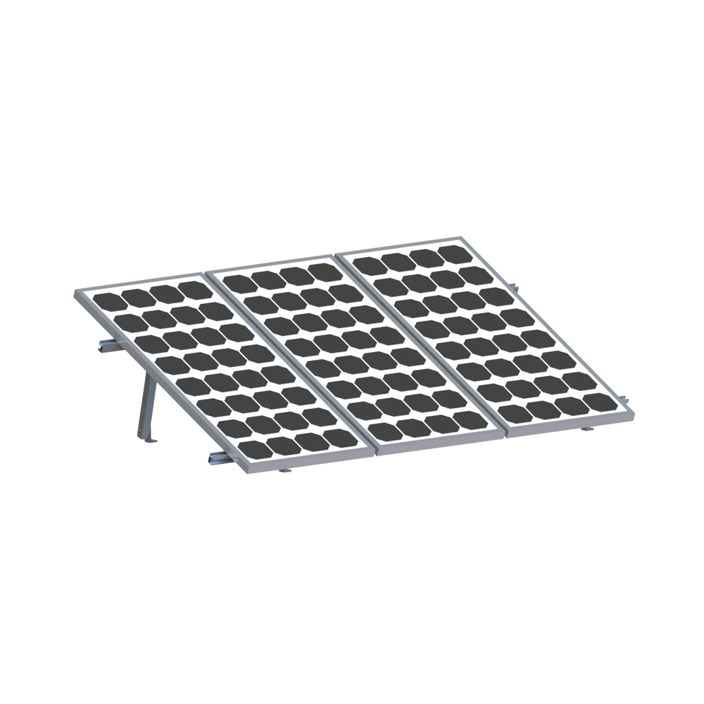 [PS2200R3T] Montaje para Panel Solar, riel 2200mm para Módulos con espesor de 35mm o 40mm, Velocidad de Viento Max. 136km/h