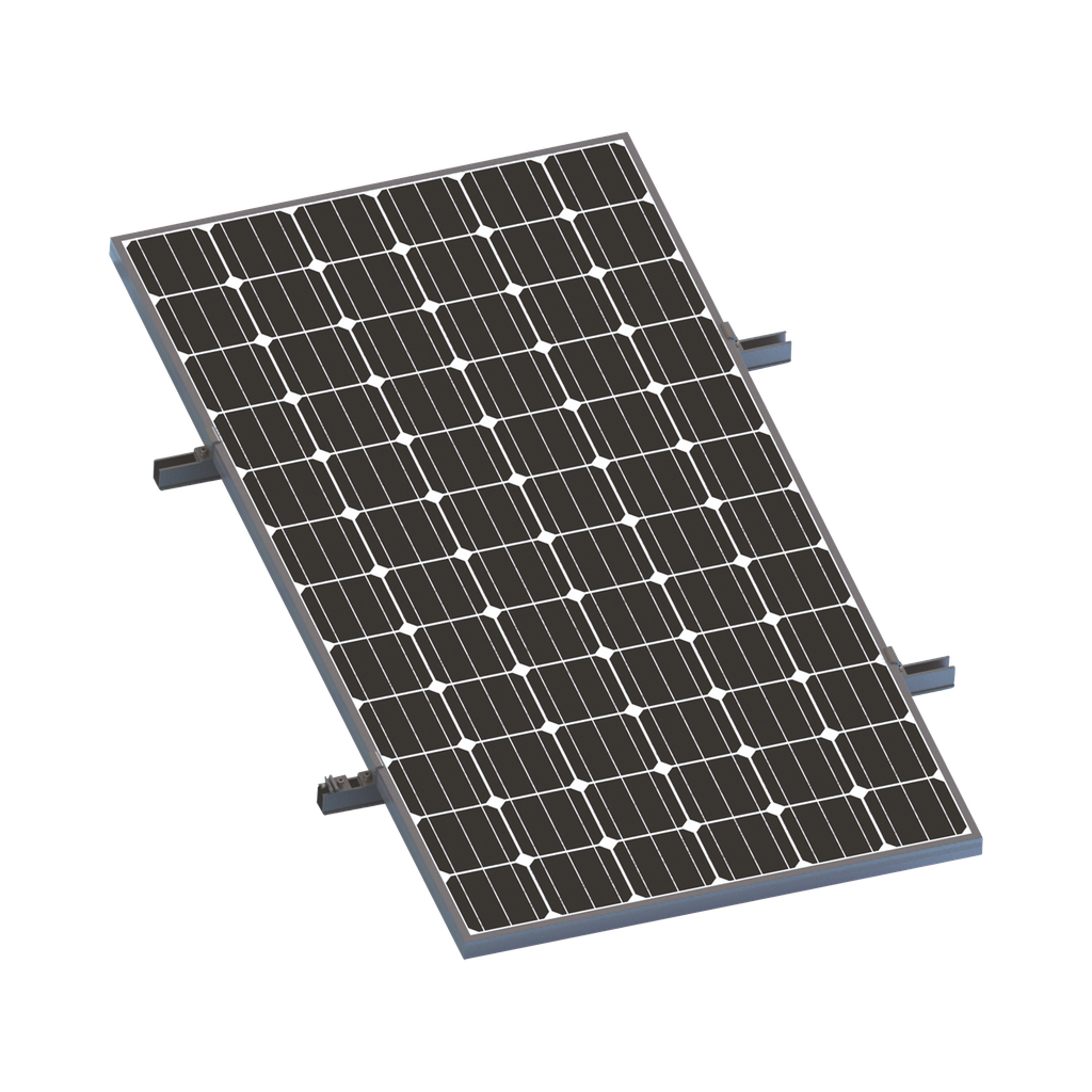 Kit De Minirieles Para Panel Solar Arreglo 1X1 Para Instalación Plano En Lámina