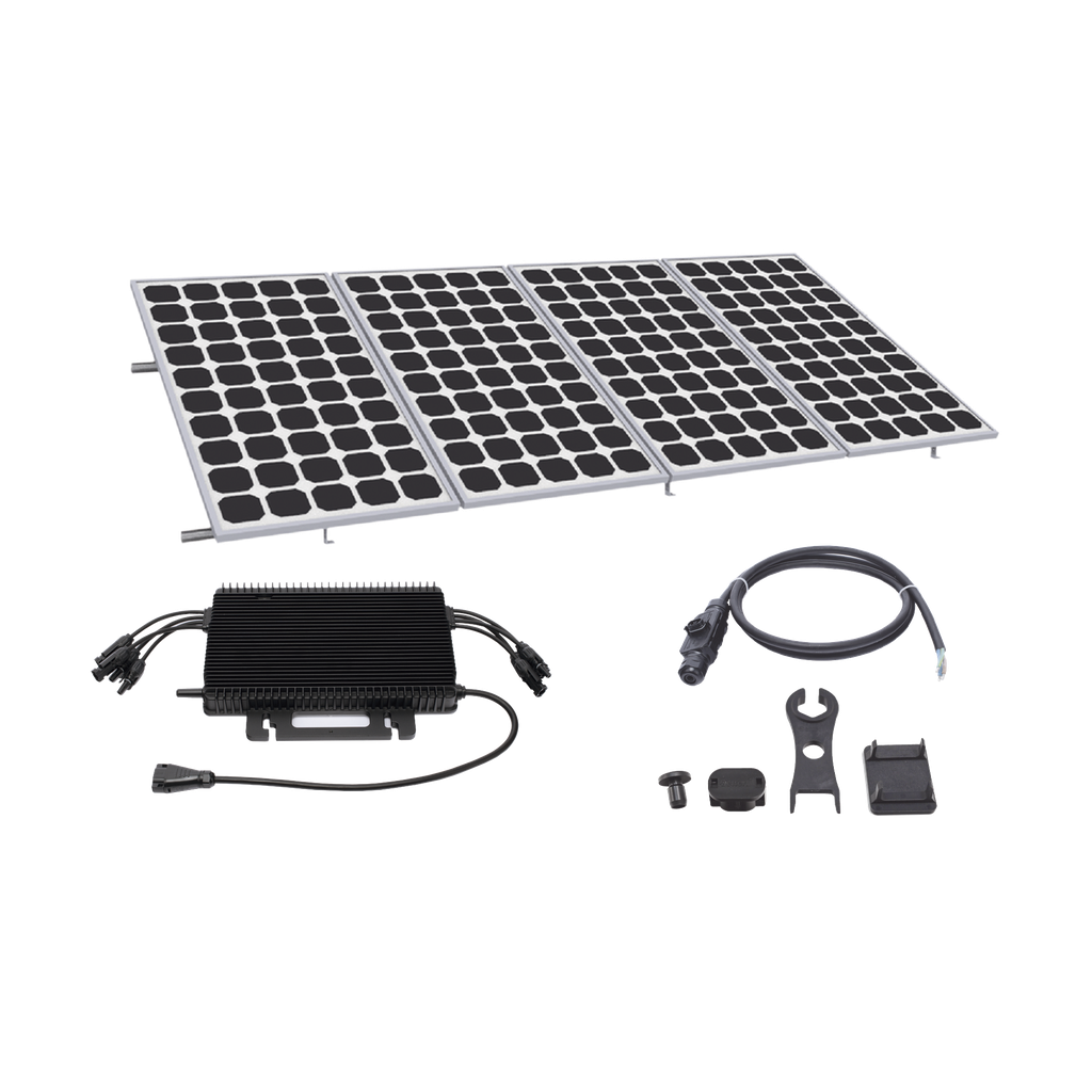 [KITHMS2K550SP] Kit Solar para Interconexión de 2.2KW de Potencia Pico 220Vcc con Microinversor y 4 Módulos de 550 W (Incluye Montaje )