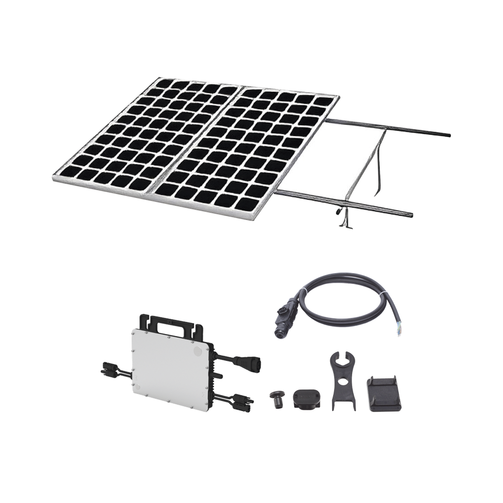 [KITHMS1K550] Kit Solar para Interconexión de 1.1 KW de Potencia Pico 220Vcc con Microinversor 1KW y 2 Módulos de 550 W (Incluye Montaje )