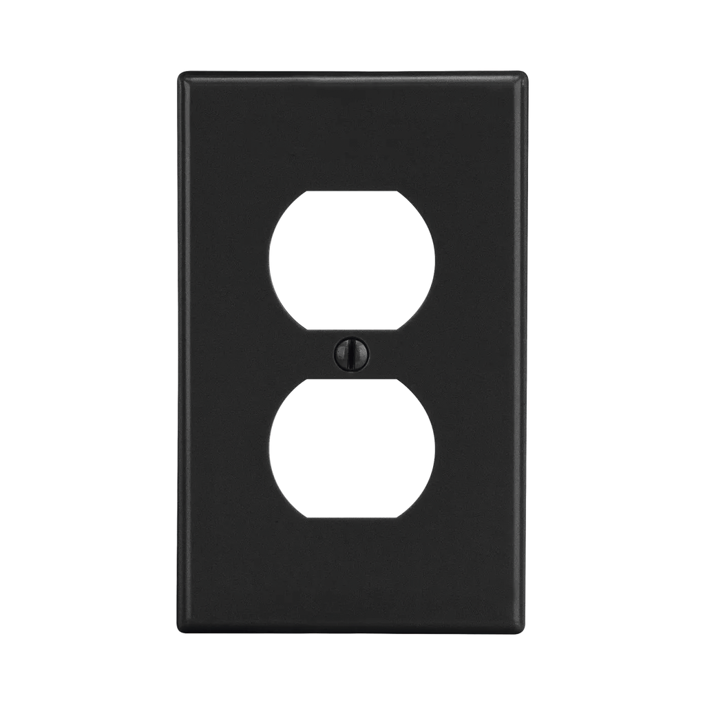 Tapa para Contacto Dúplex Color Negro.