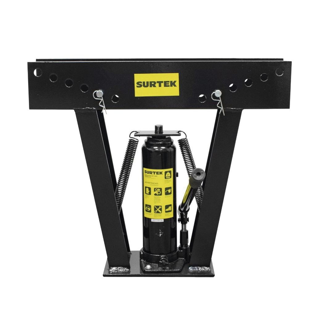 Doblatubos hidráulico de 1/2 a 2 incluye dados con medidas, capacidad 12 toneladas.