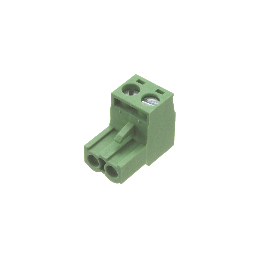 [CON-FT01] Conector terminal de alimentación de 2 pines en color verde (EPO)
