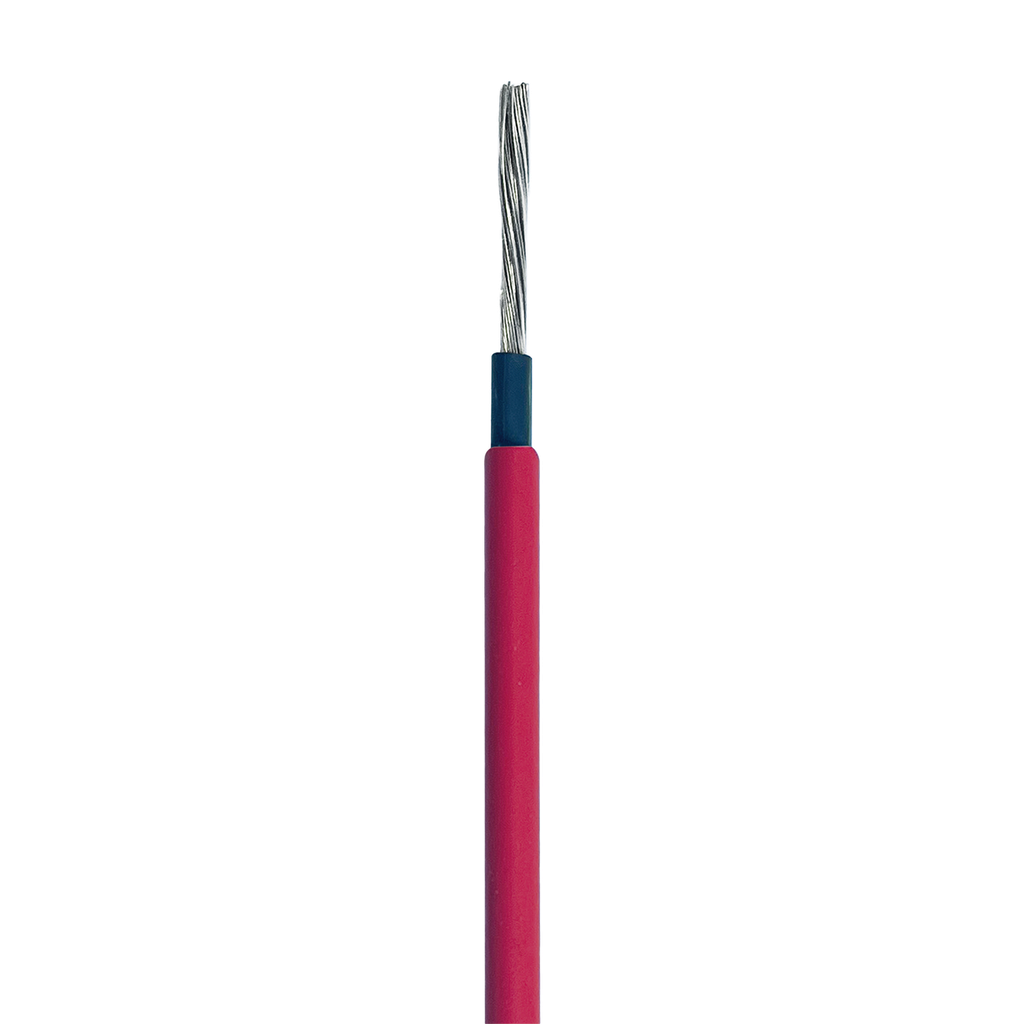 Cable Fotovoltaico Rojo / Cobre Estañado / 6 mm² (10 AWG) / 2000V / Rollo 100m / UL 4703 y TUV